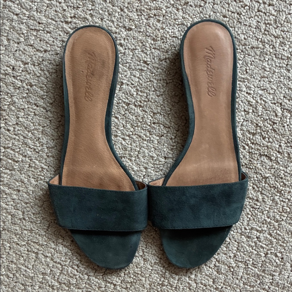 Madewell Women's Dark Green Suede Sandals